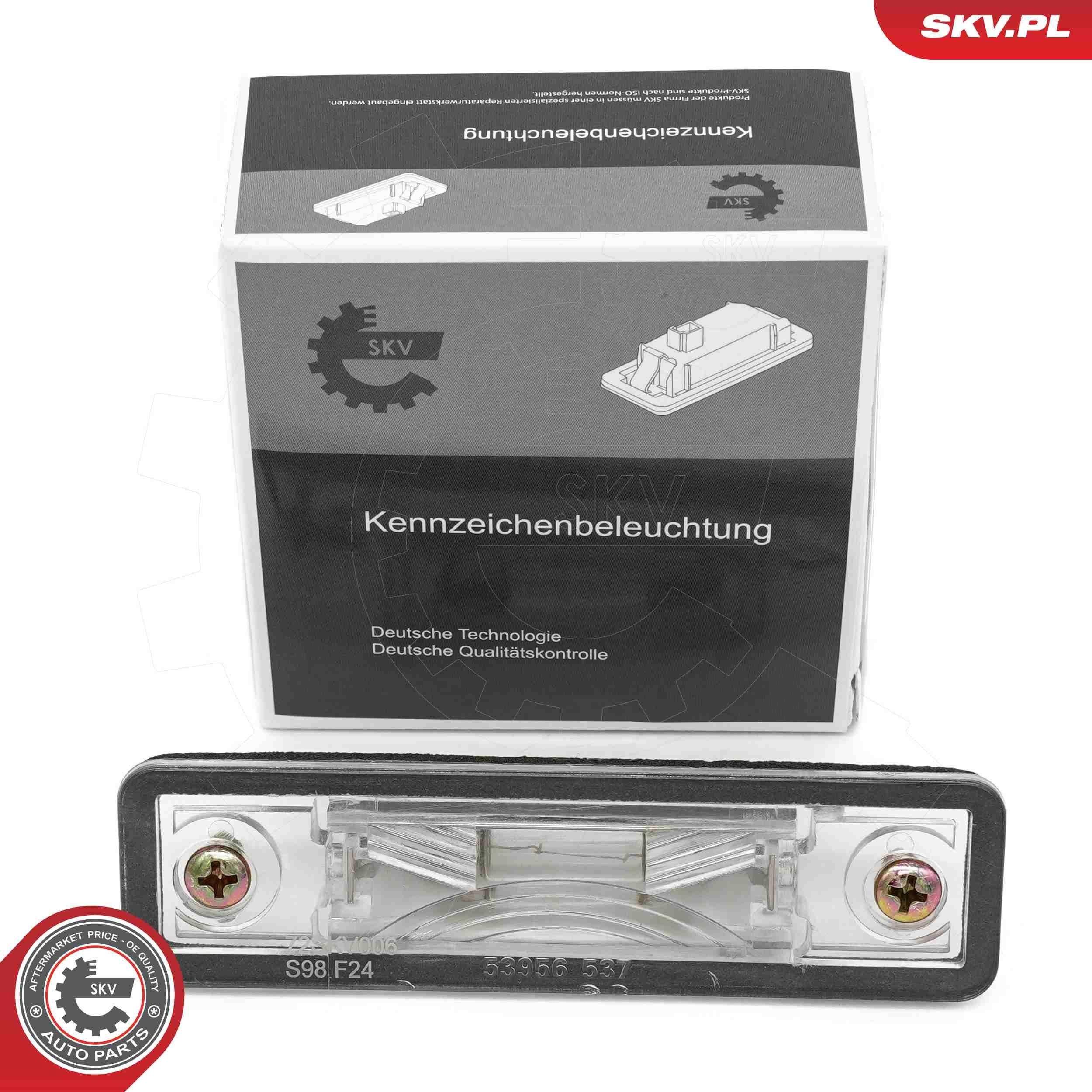  Lampa oświetlenia tylnej tablicy rejestracyjnej Opel Meriva 